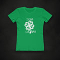 Zero Faction St. Facts Women's Tee, on dark asphalt backdrop