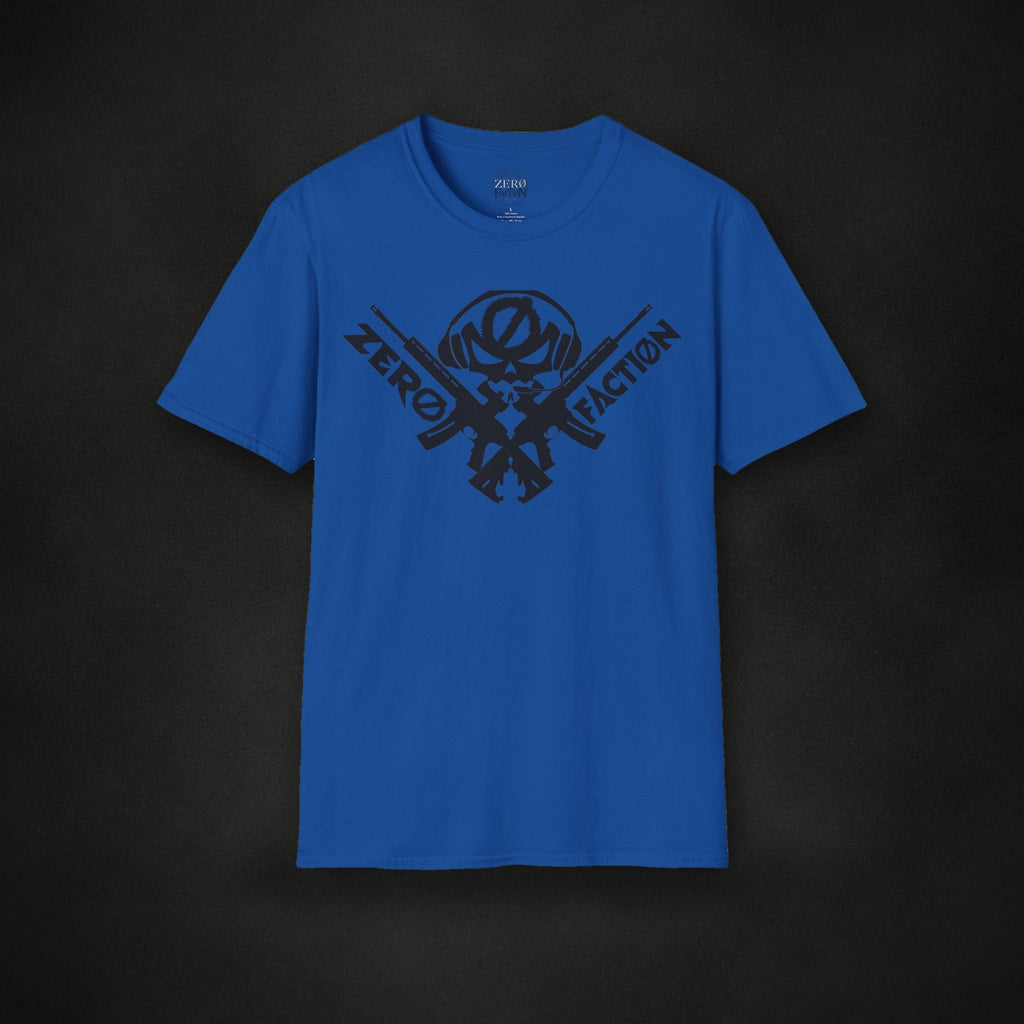 Zero Faction Women's Underbarrel Tee, royal, on dark asphalt backdrop
