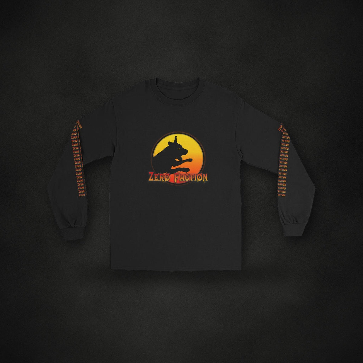 Zero Faction Zero Kombat Long Sleeve - Black, on dark asphalt backdrop