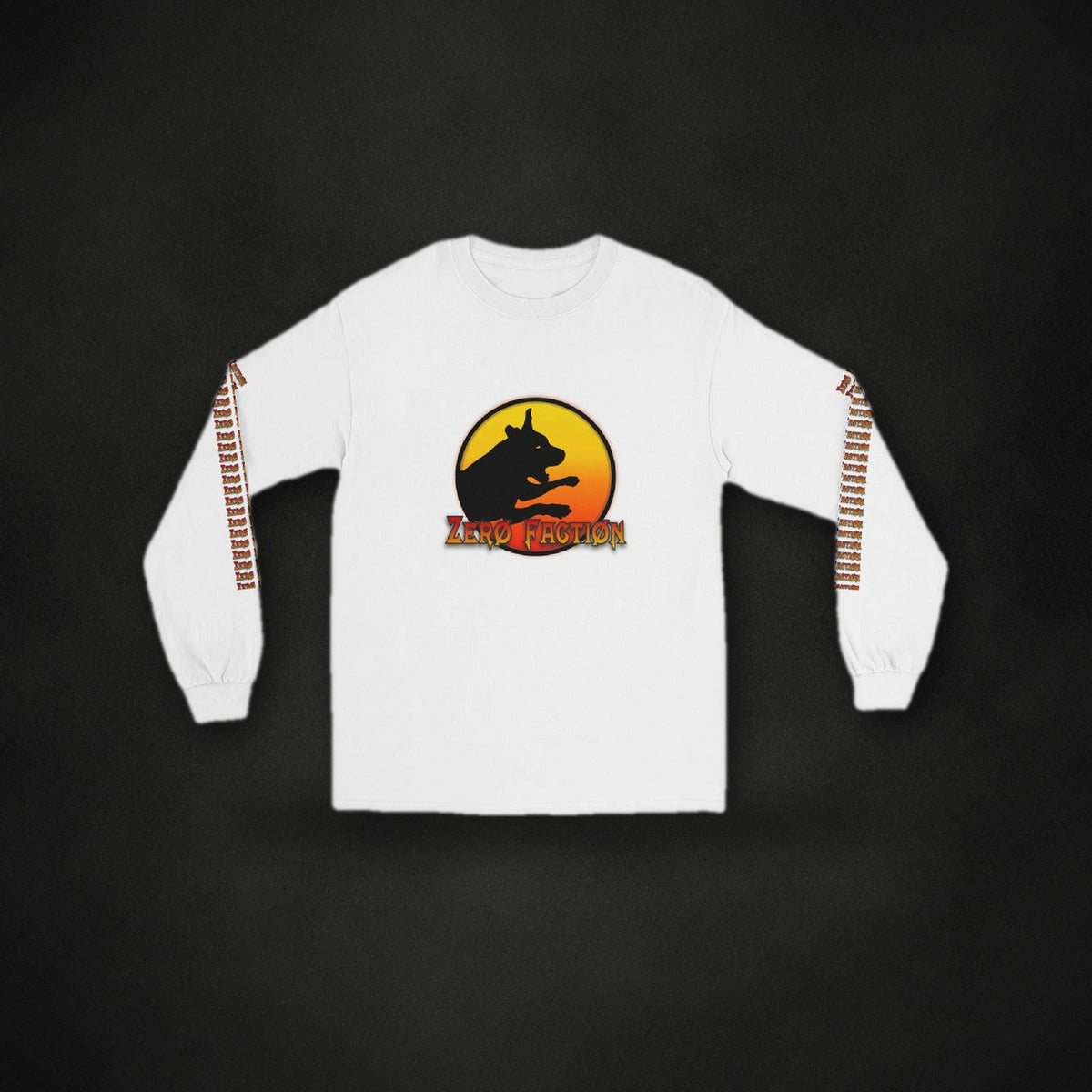 Zero Faction Zero Kombat Long Sleeve - White, on dark asphalt backdrop