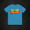 Zero Faction Zero Toys Tee, on dark asphalt backdrop