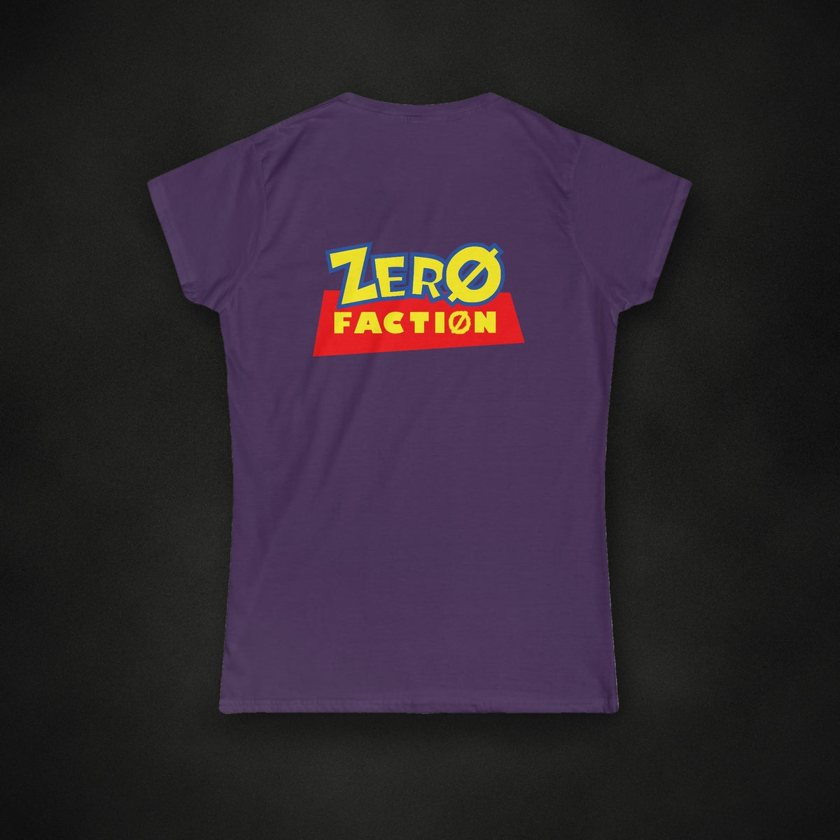 Zero Faction Zero Toys Women's Tee, on dark asphalt backdrop