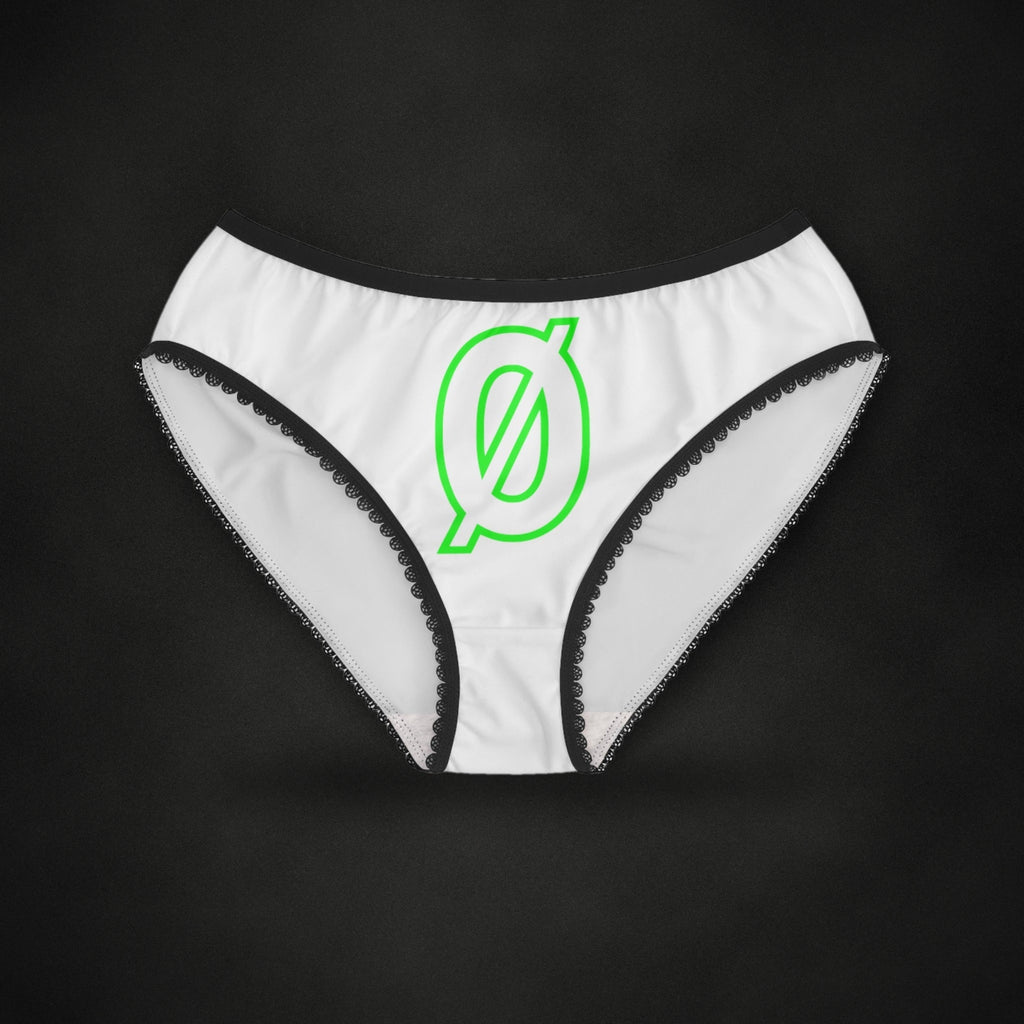 Zero Faction zero women's undies front, on dark asphalt backdrop