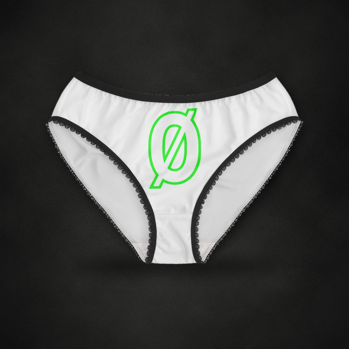 Zero Faction zero women's undies front, on dark asphalt backdrop