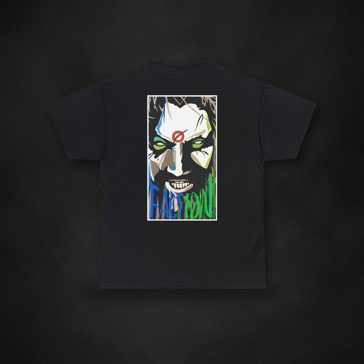 Zero Faction Zombie Tee, on dark asphalt backdrop